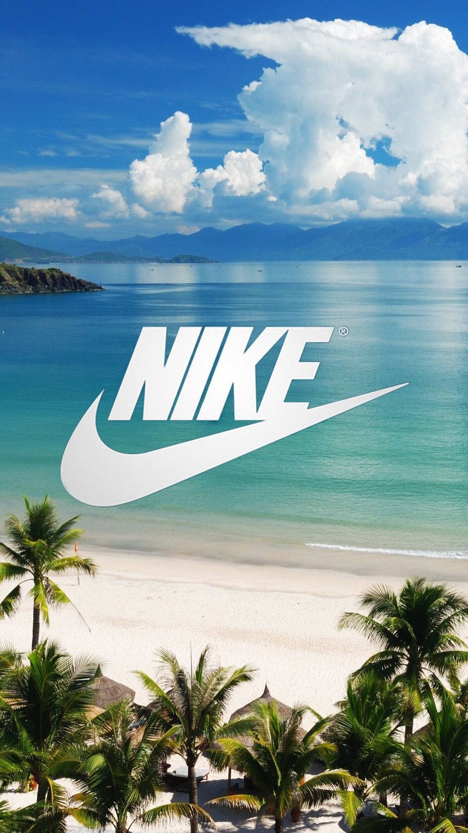Cool Beach With Nike Emblem