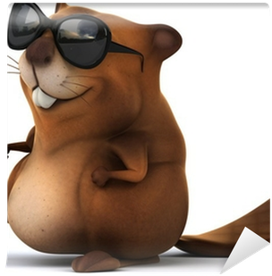 Cool Beaver Cartoon Character PNG
