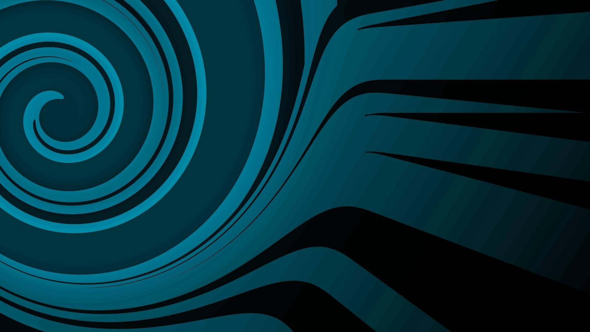 Cool Blå Grøn Swirl Design Wallpaper