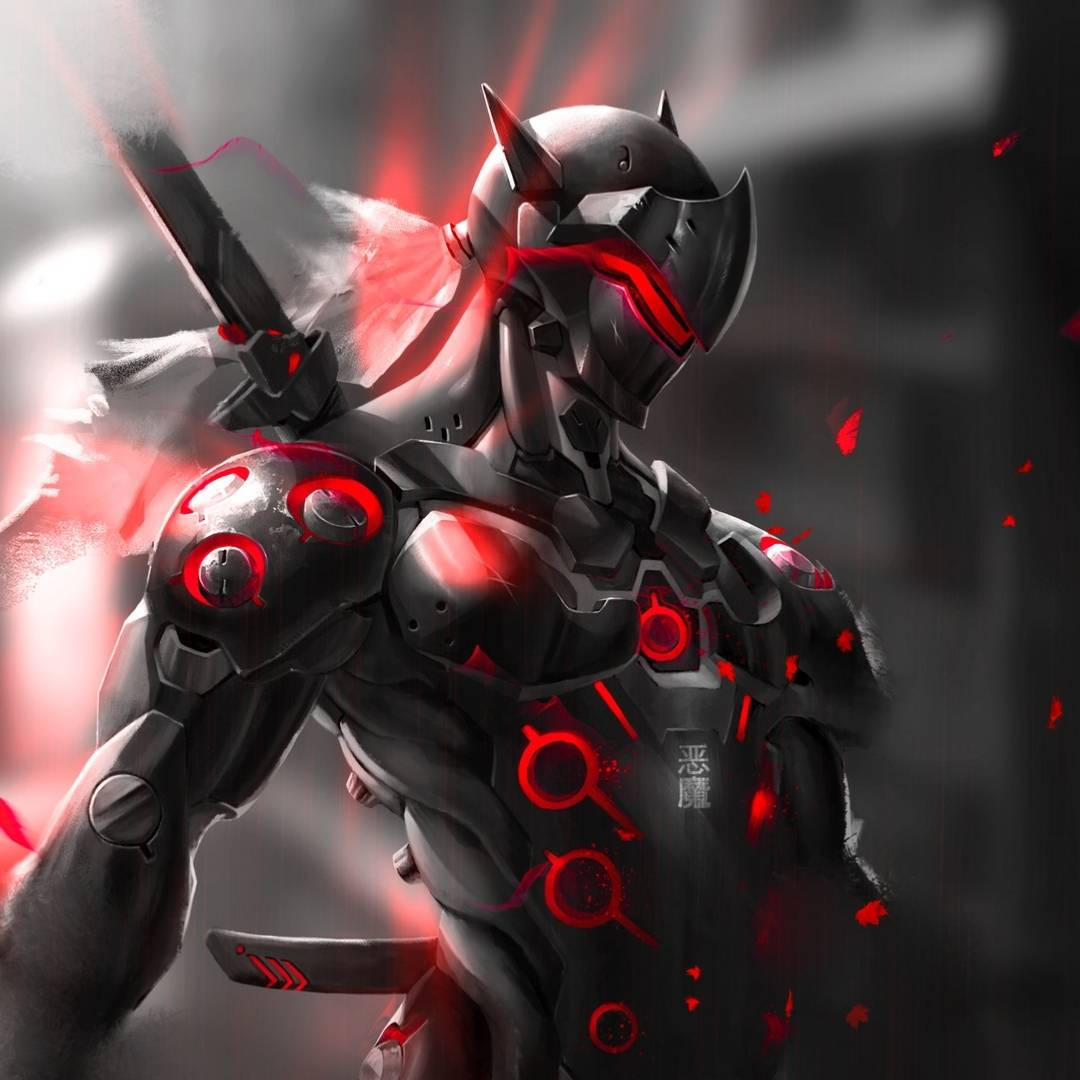 Cool Black And Red Genji Iphone Wallpaper