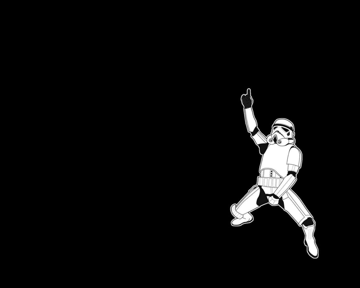 Imagengenial De Un Stormtrooper En Blanco Y Negro