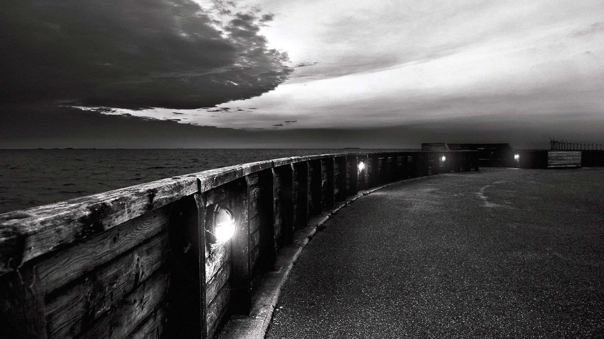 Cool Black And White Pier Picture