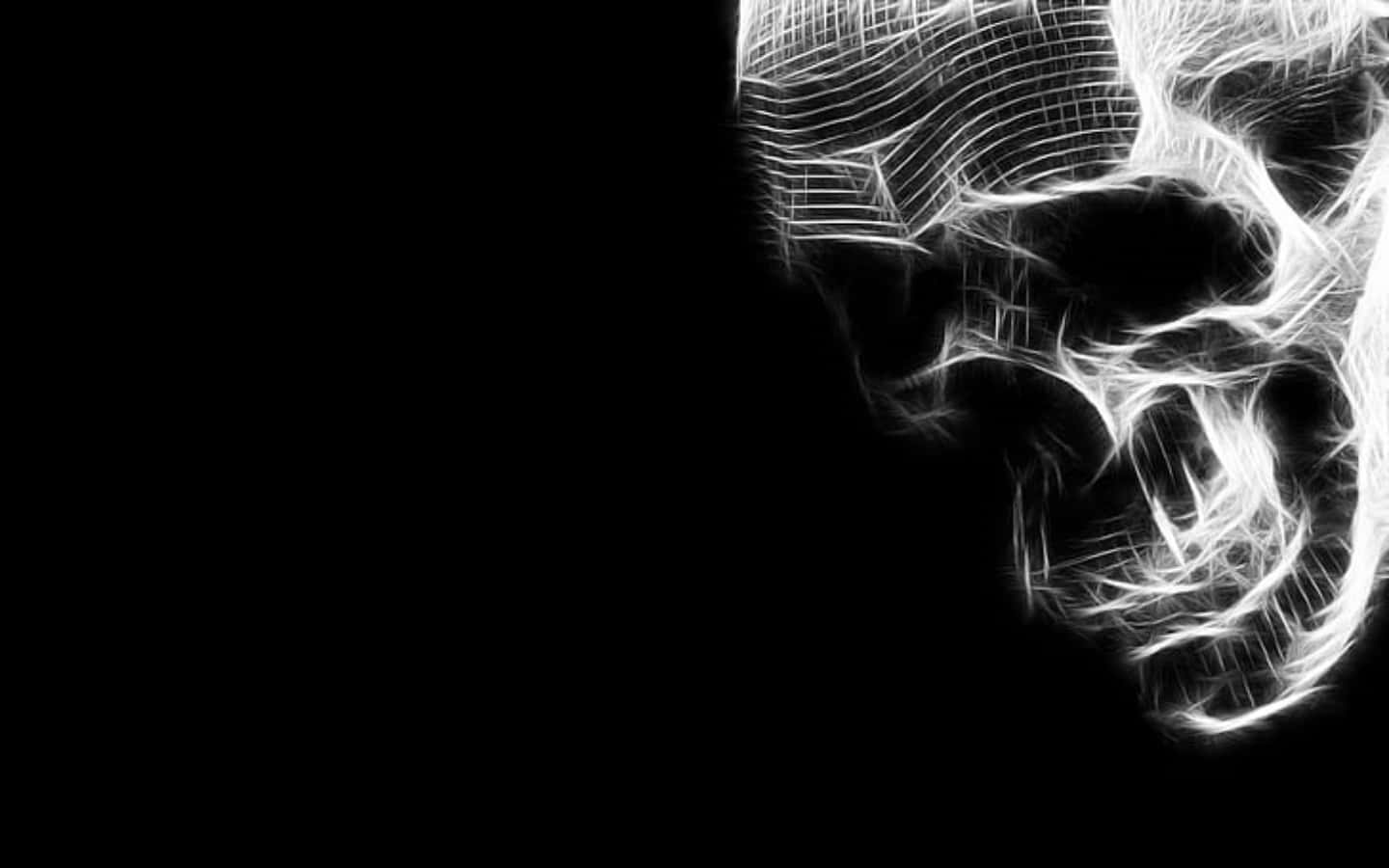 Cool Skull Black And White Picture