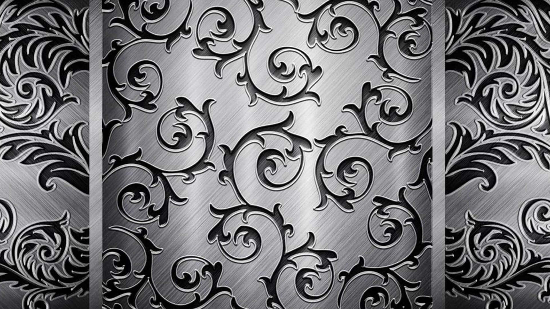 Sjov sort og hvid sølv mønsterbillede