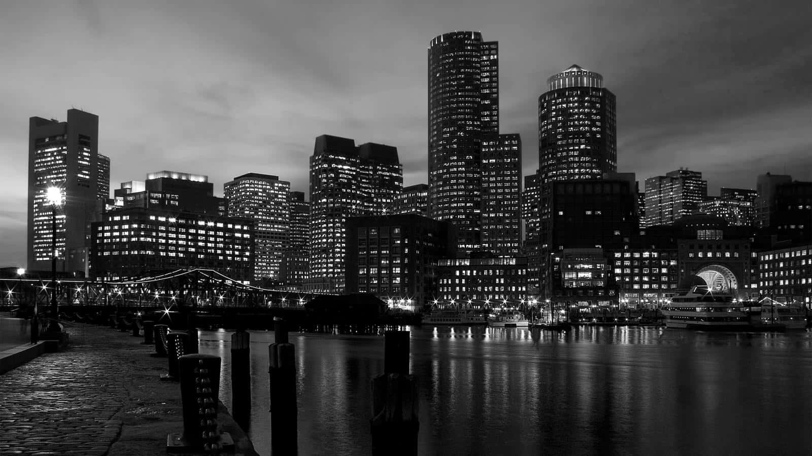 Snyggsvartvit Bild På Boston.