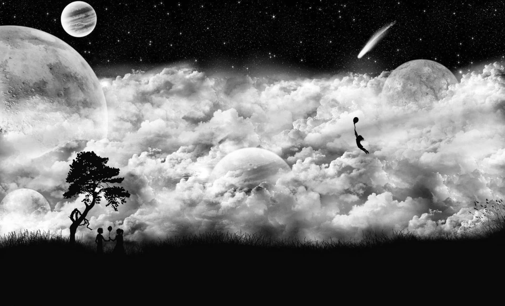 Cool Black And White Planets Picture