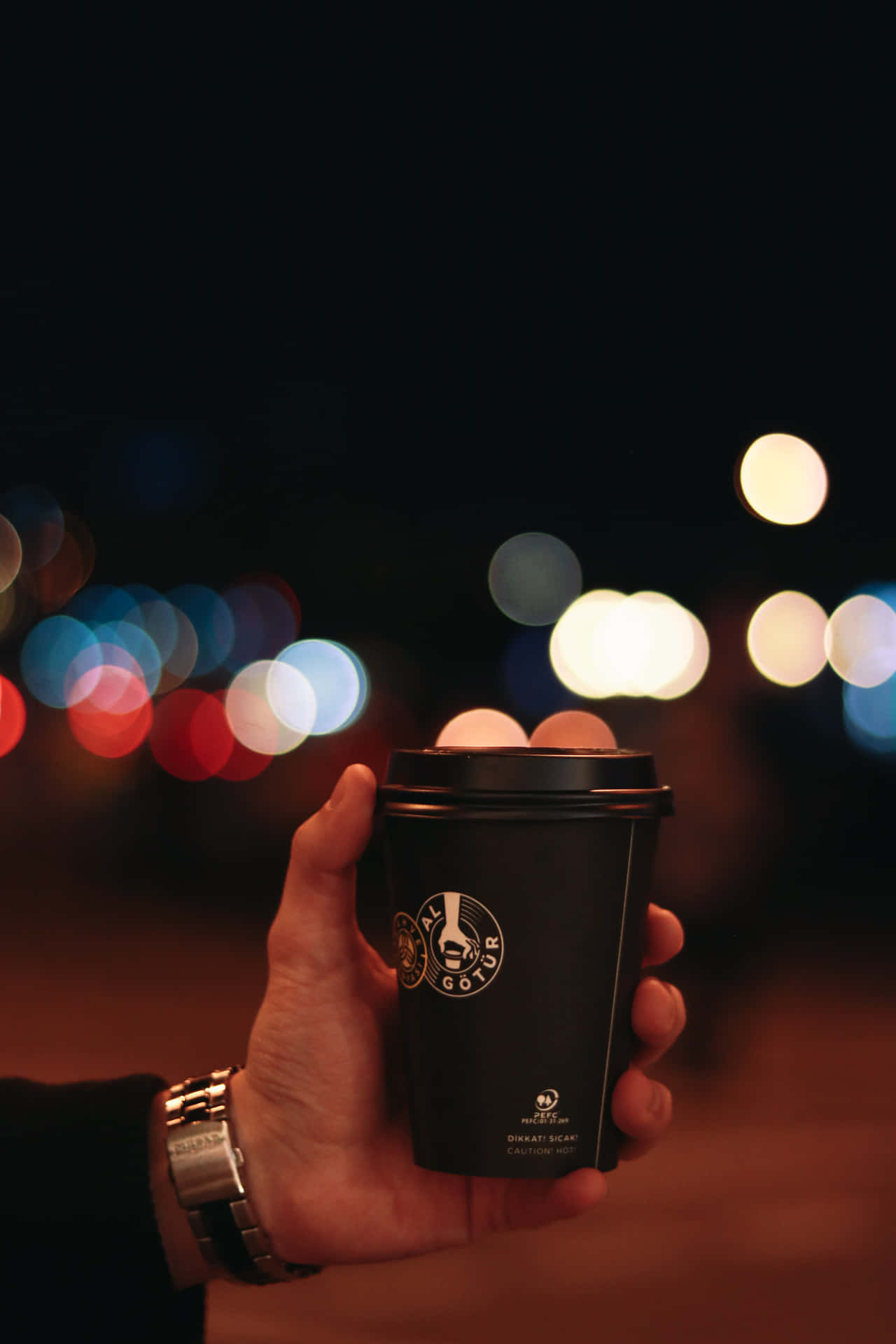 Cool Black Disposable Cup Wallpaper