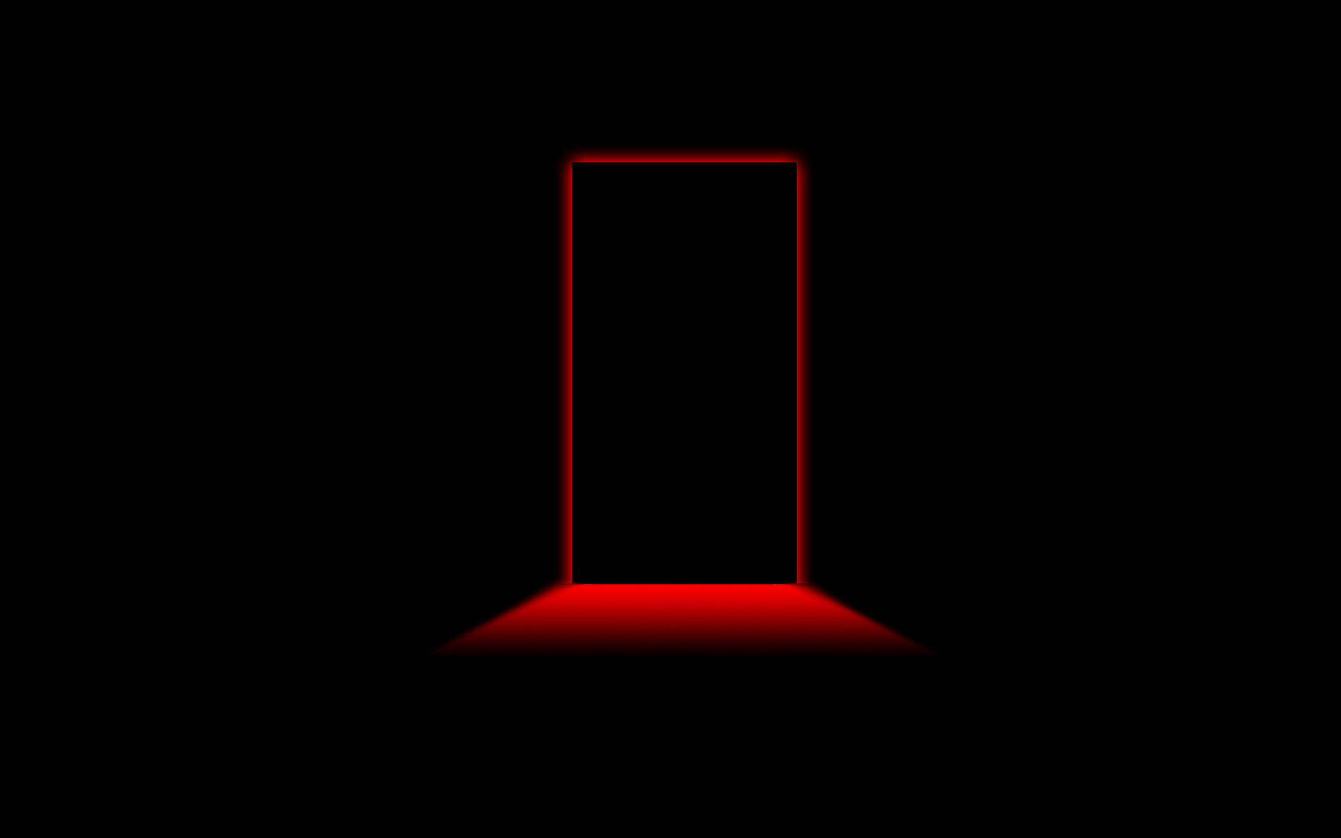Cool Black Door With Red Light
