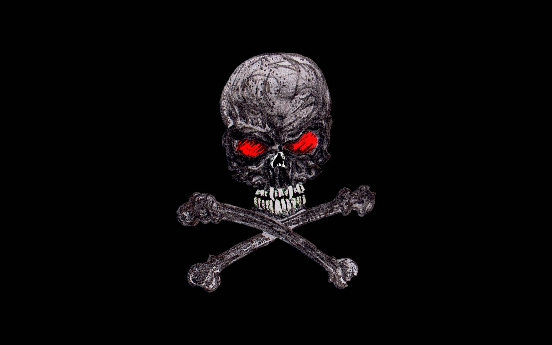 Download Cool Black Skull And Bones Wallpaper 