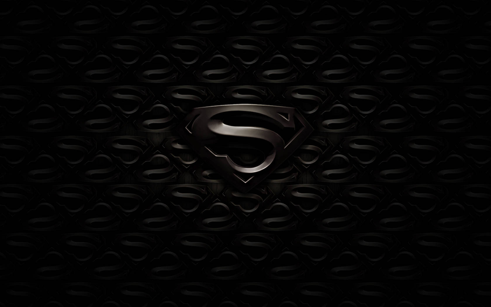 Sfondoda Desktop Con Il Logo Di Superman Nero E Alla Moda. Sfondo