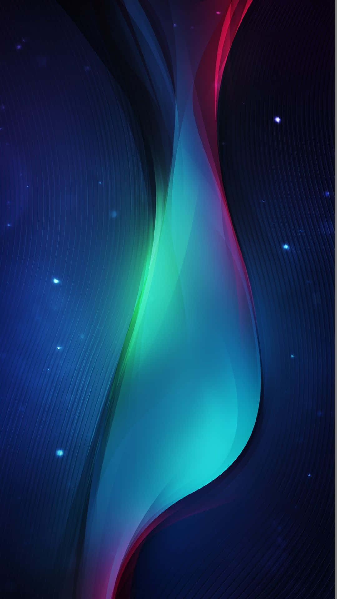 Glowing Cool Blue Abstract iPhone Wallpaper