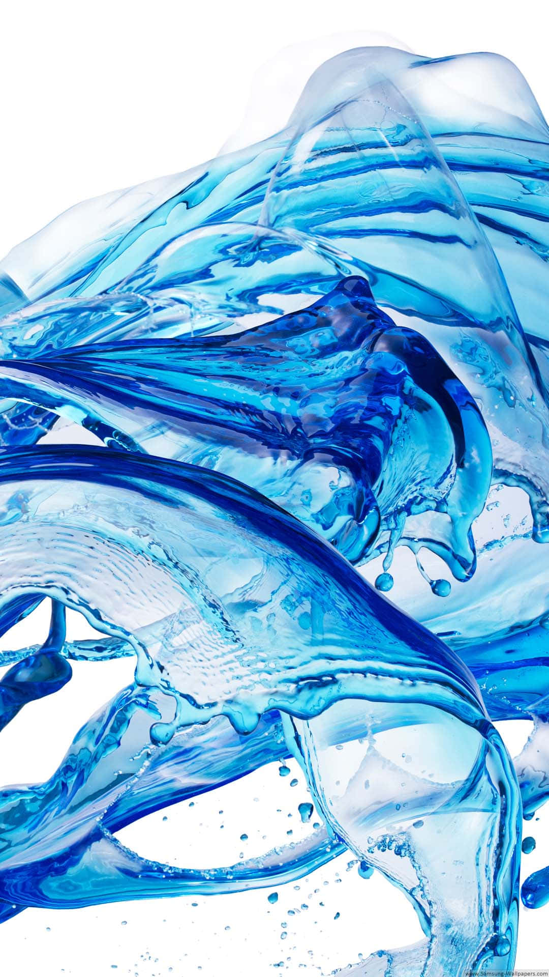 Svalblå Abstrakt Iphone-liquidsplash. Wallpaper