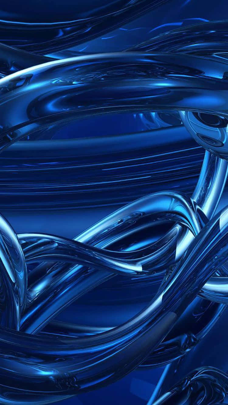 A Blue Abstract Background With A Lot Of Curves Wallpaper