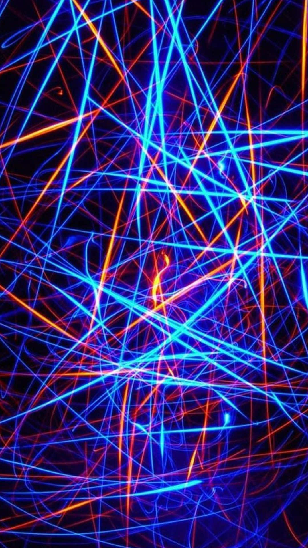 Kulblå Abstrakt Iphone-laser. Wallpaper