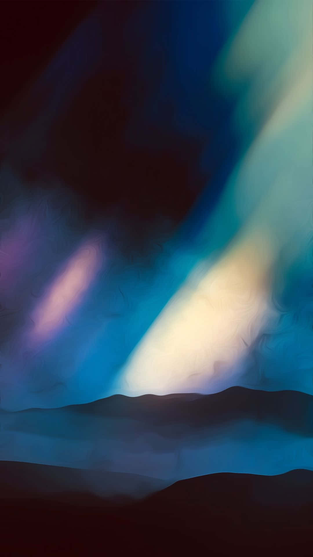 Kølig blå abstrakt iPhone-bjergene Wallpaper
