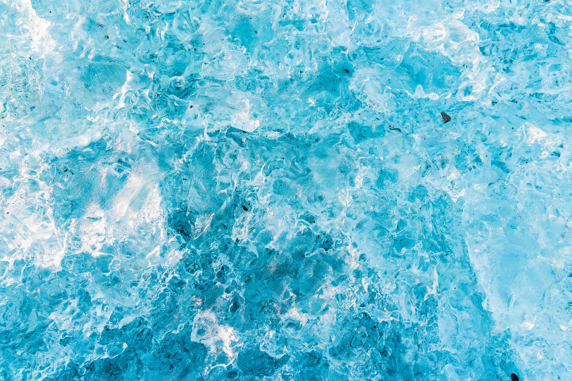 Cool Blue Crystalline Glacier Wallpaper