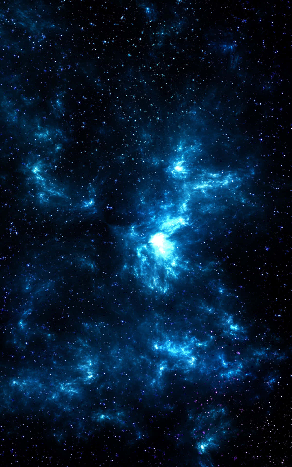 Utforskade Vackra Blå Galaxerna Med Denna Andlös Tapet. Wallpaper