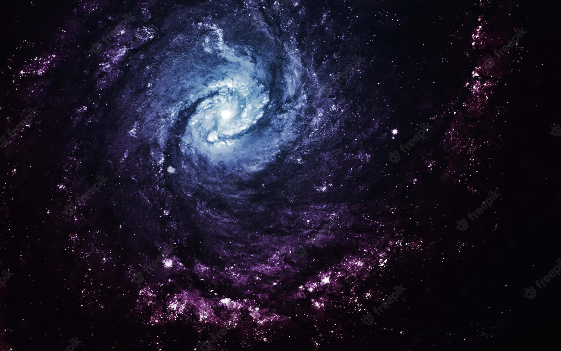 Bildsval Blå Galax I All Dess Kosmiska Härlighet. Wallpaper