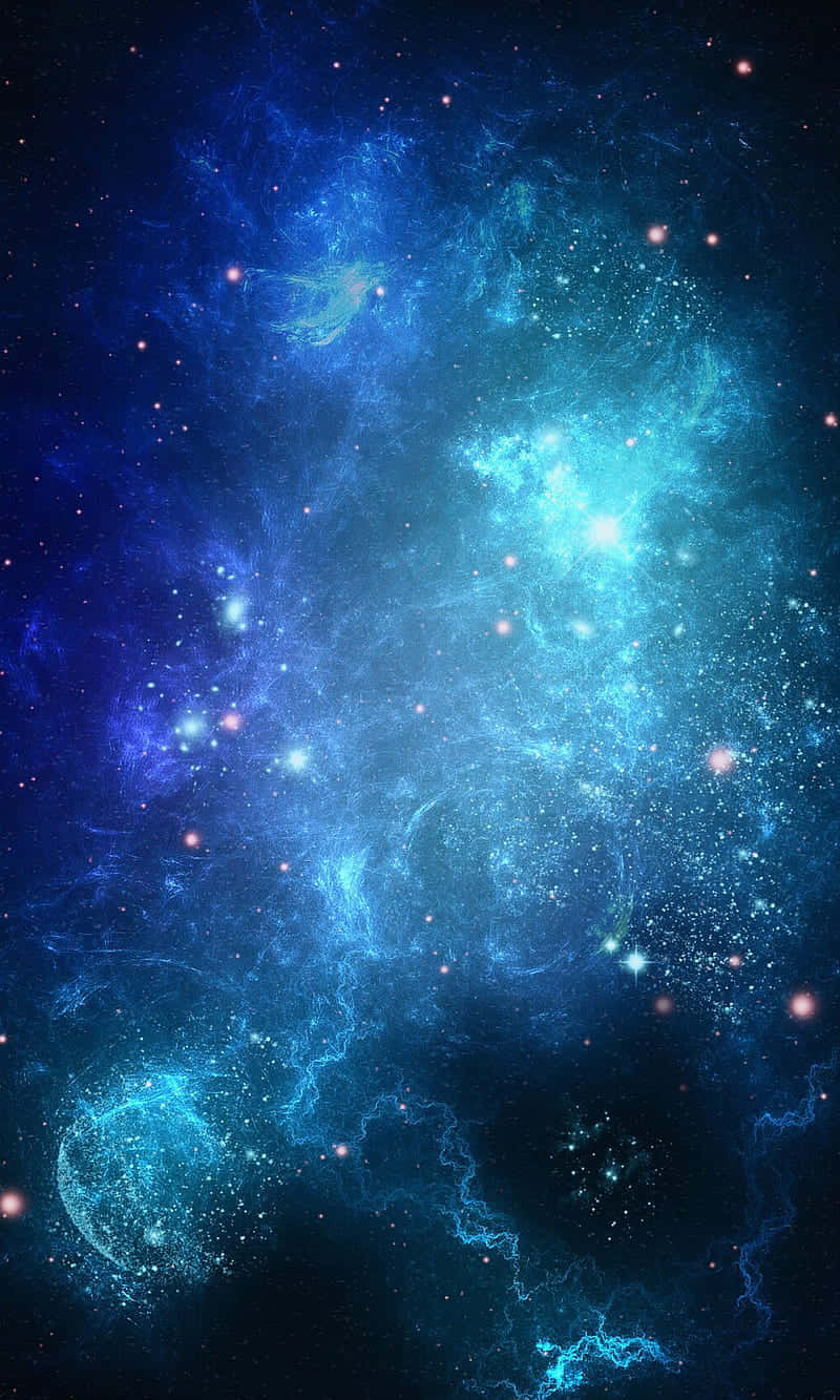 Umespaço Azul Com Estrelas E Nebulosas. Papel de Parede