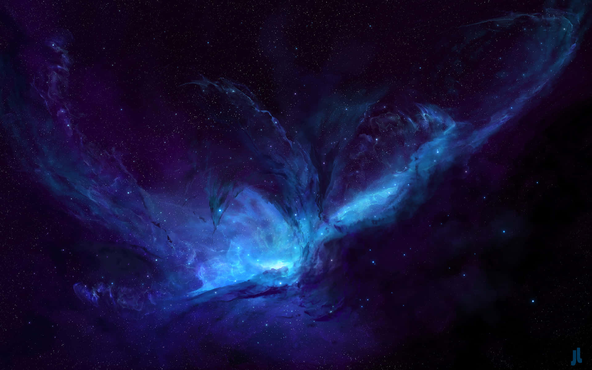 Entdeckedas Wunder Der Coolen Blauen Galaxie Wallpaper