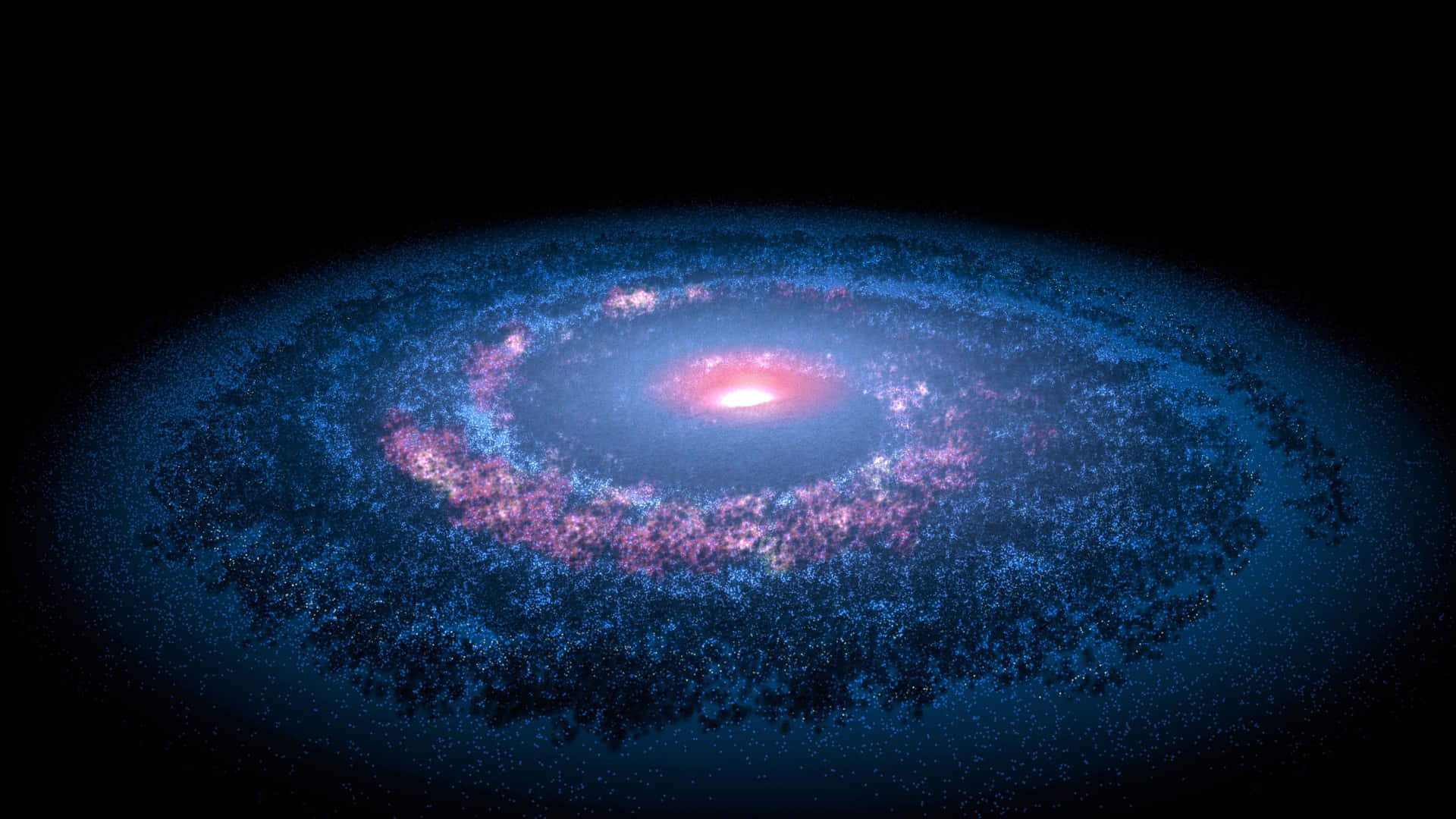 Explorala Impresionante Belleza De La Galaxia Azul Cool. Fondo de pantalla