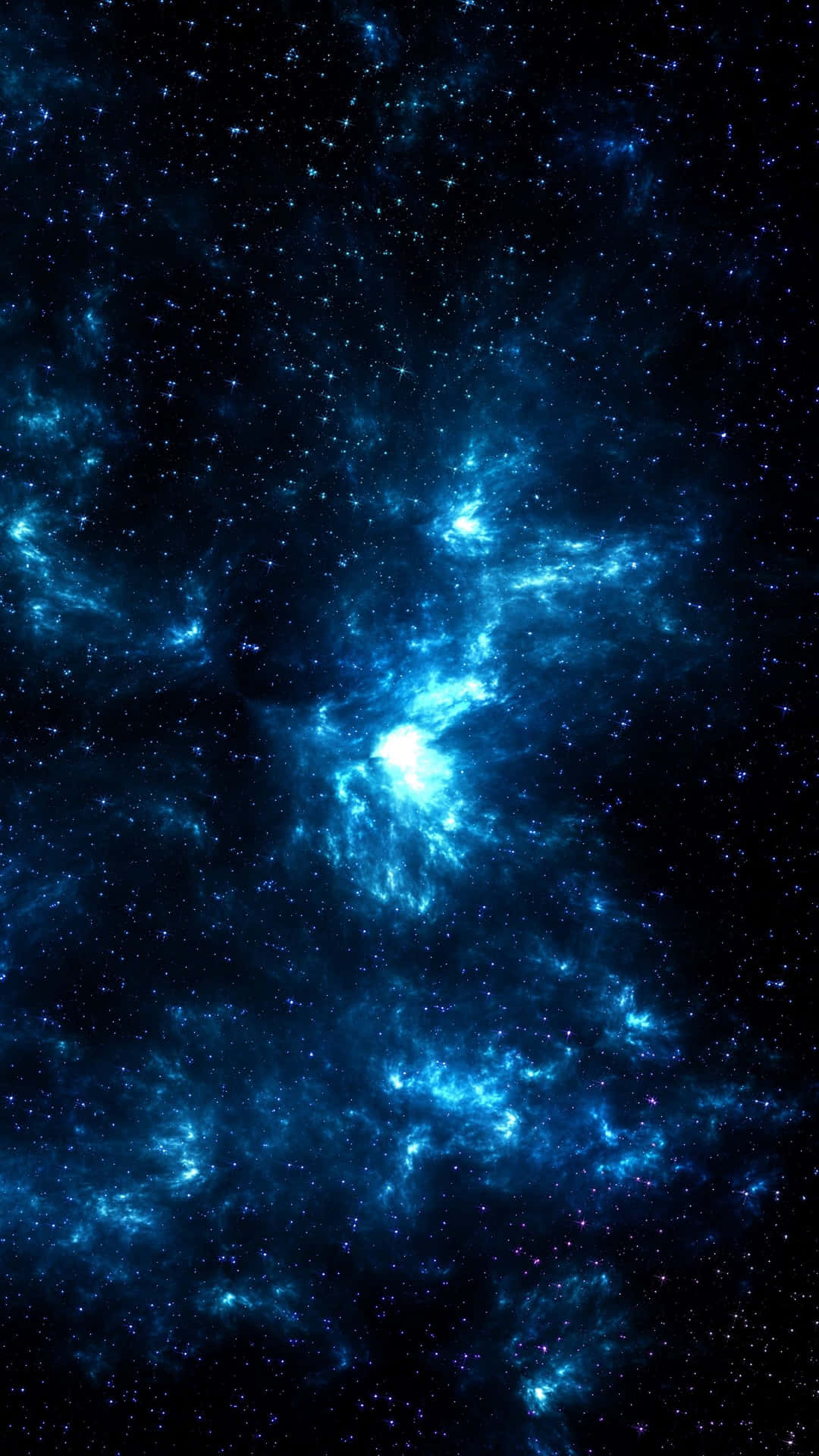 Utforskadjupen Av En Cool Blå Galax. Wallpaper