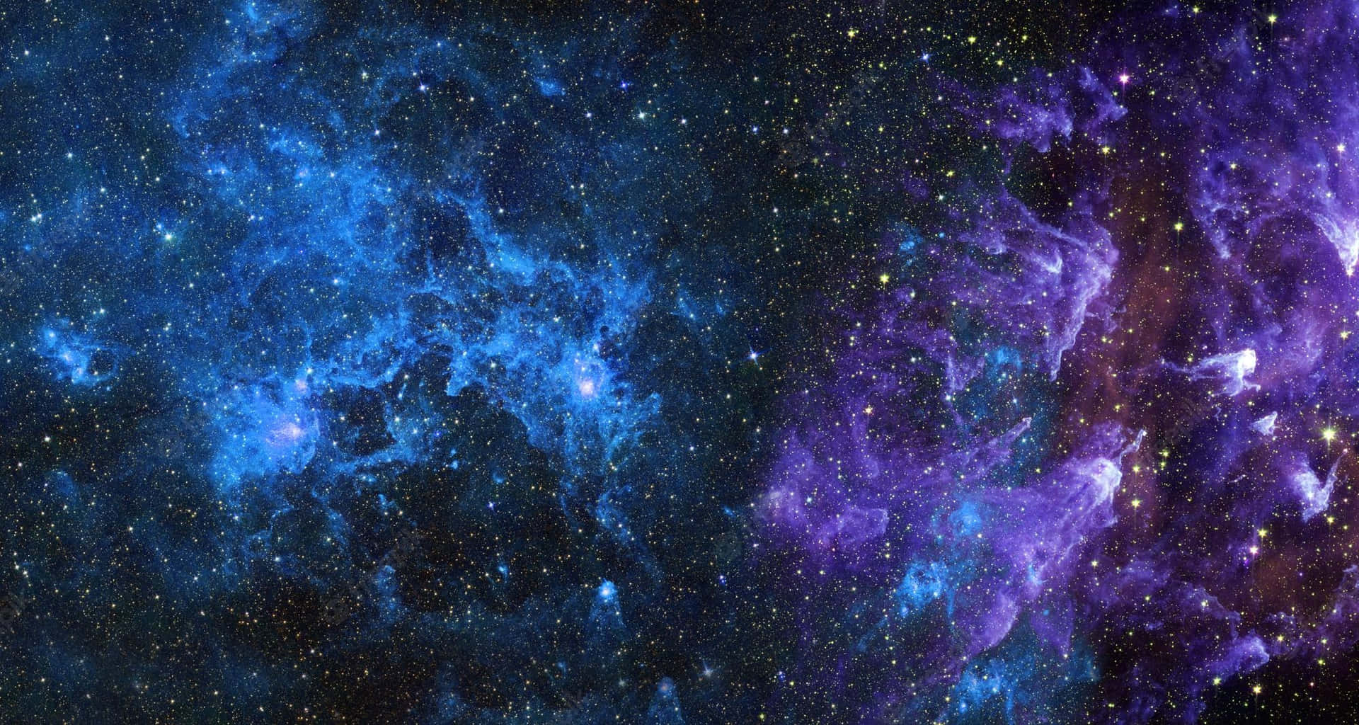 Vistadeslumbrante De Uma Galáxia Azul Legal. Papel de Parede
