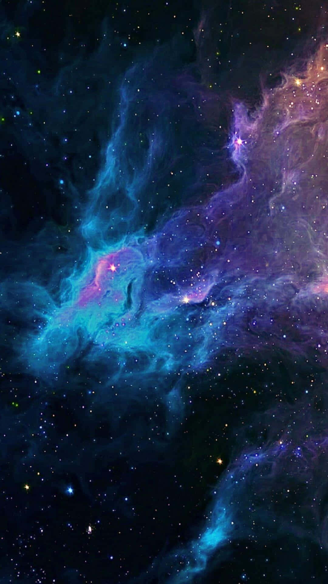 Erkundeeine Zeitlose Blaue Galaktische Landschaft. Wallpaper