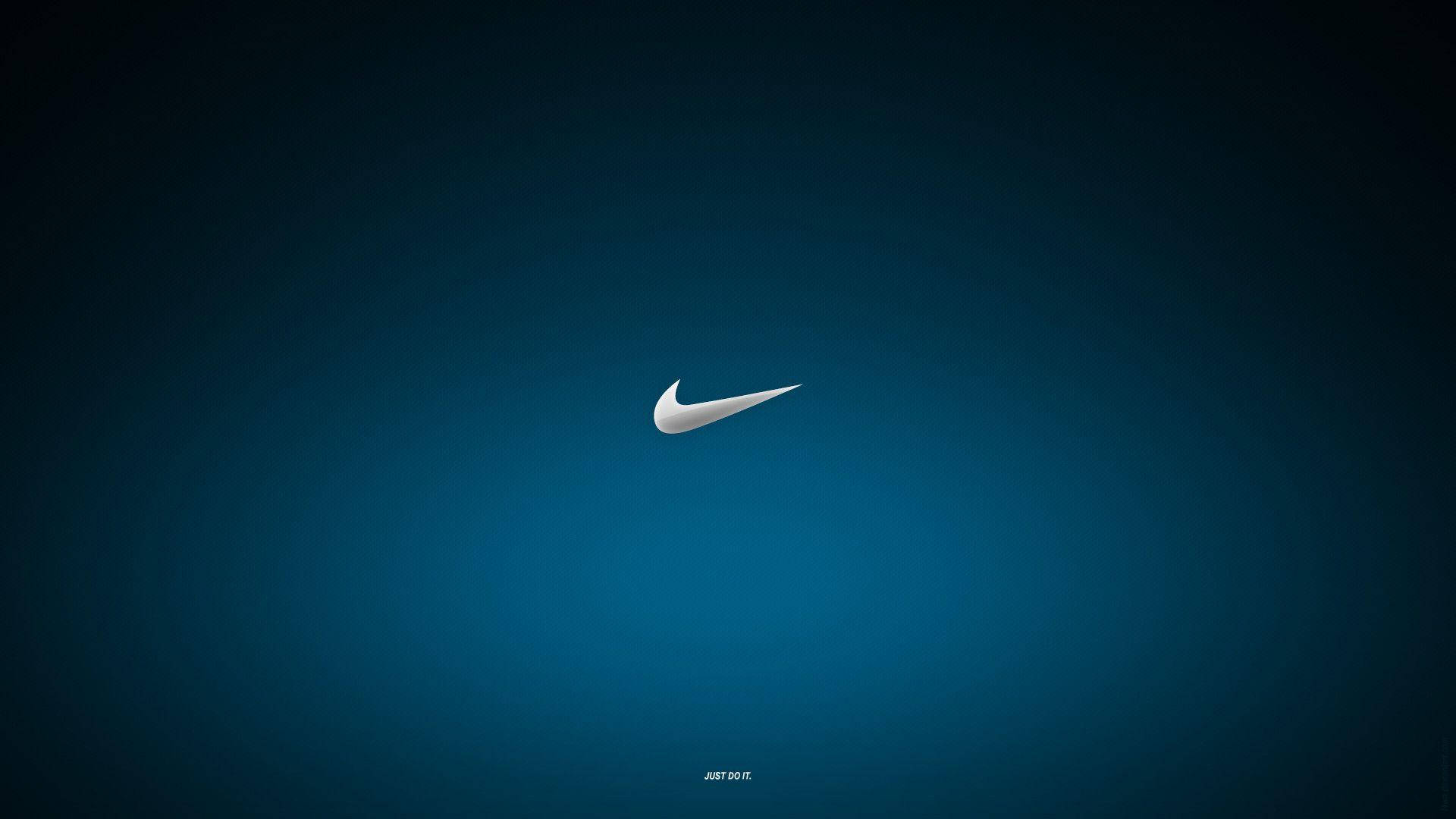 Cool Blue Gradient Nike Logo