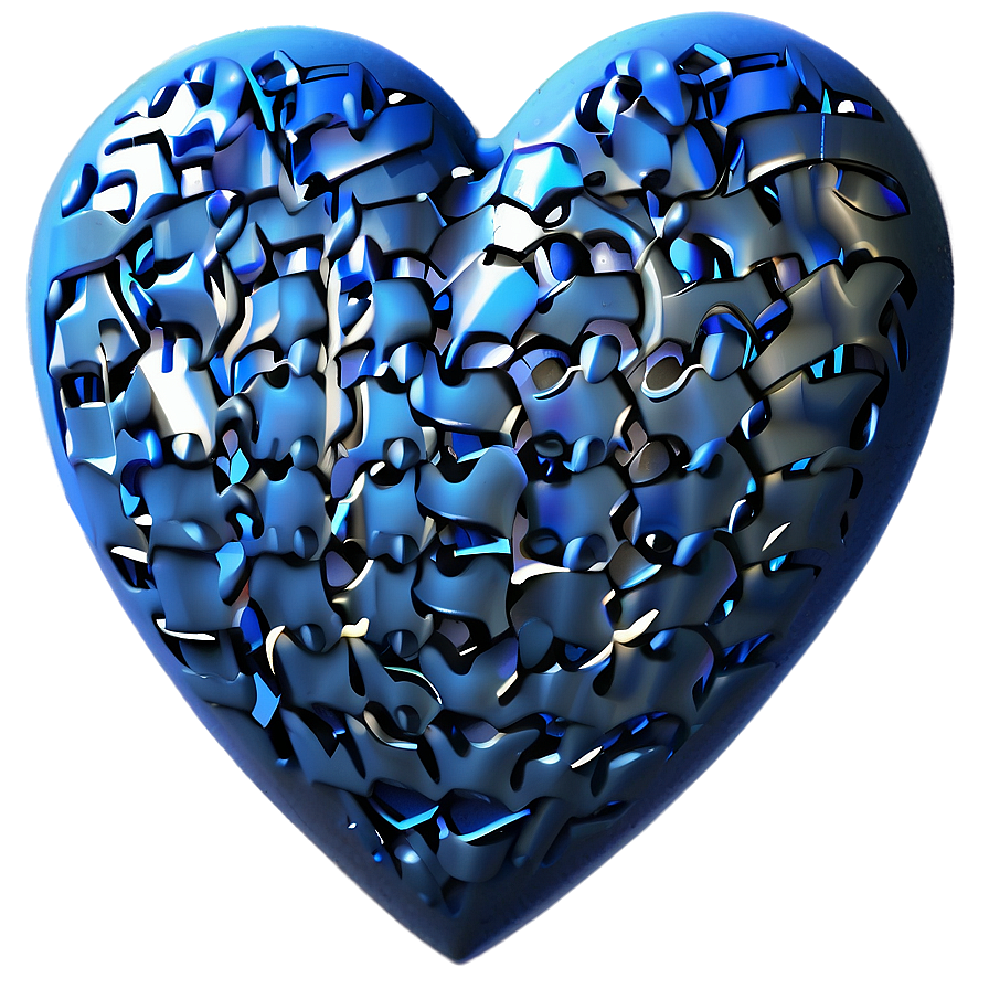 Cool Blue Heart Emoji Png 06272024 PNG