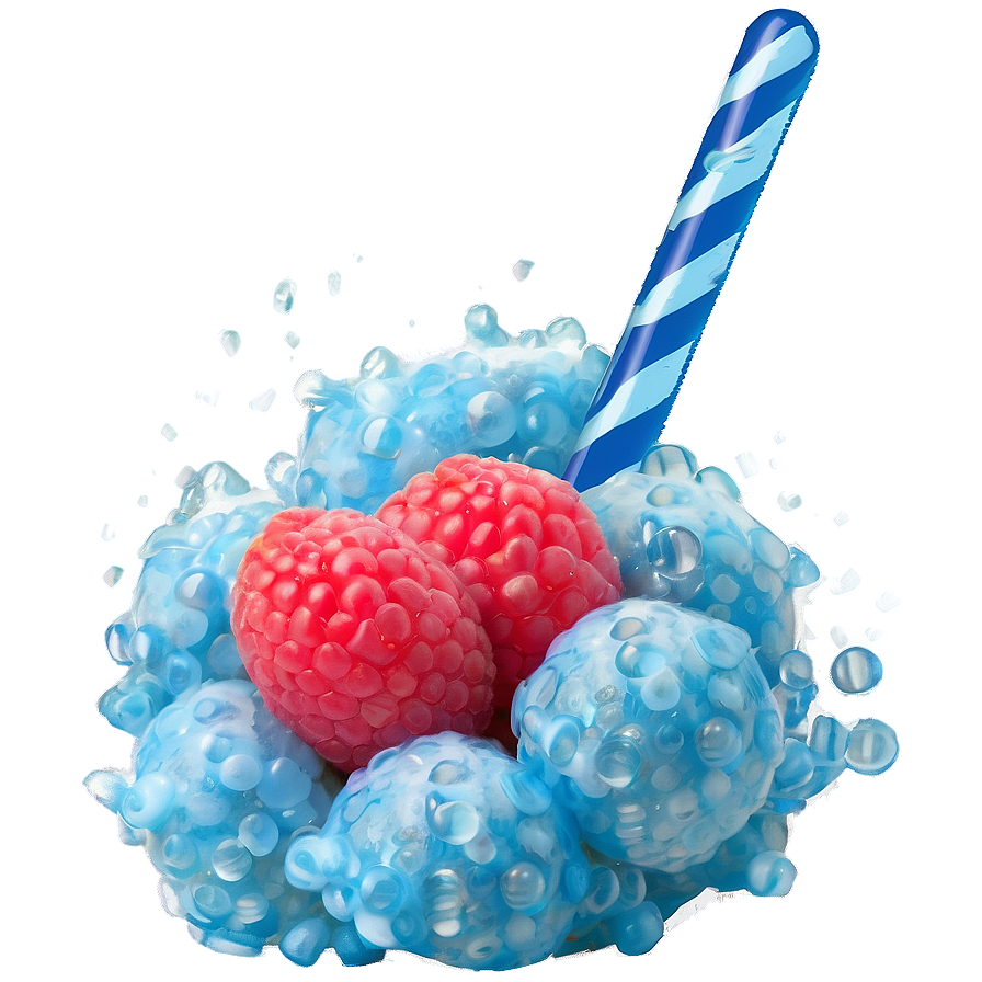 Cool Blue Raspberry Treat Png Gih52 PNG