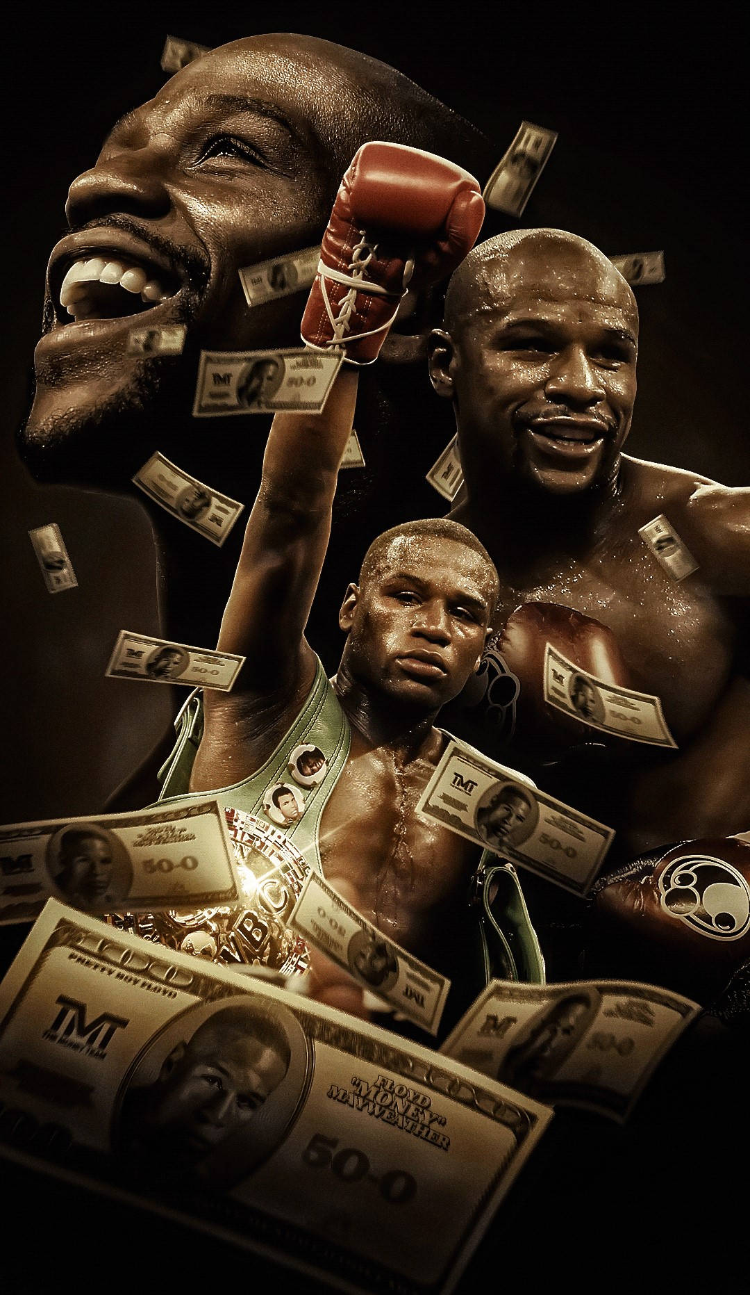 Mayweather In A Cool Boxing Pose Wallpaper