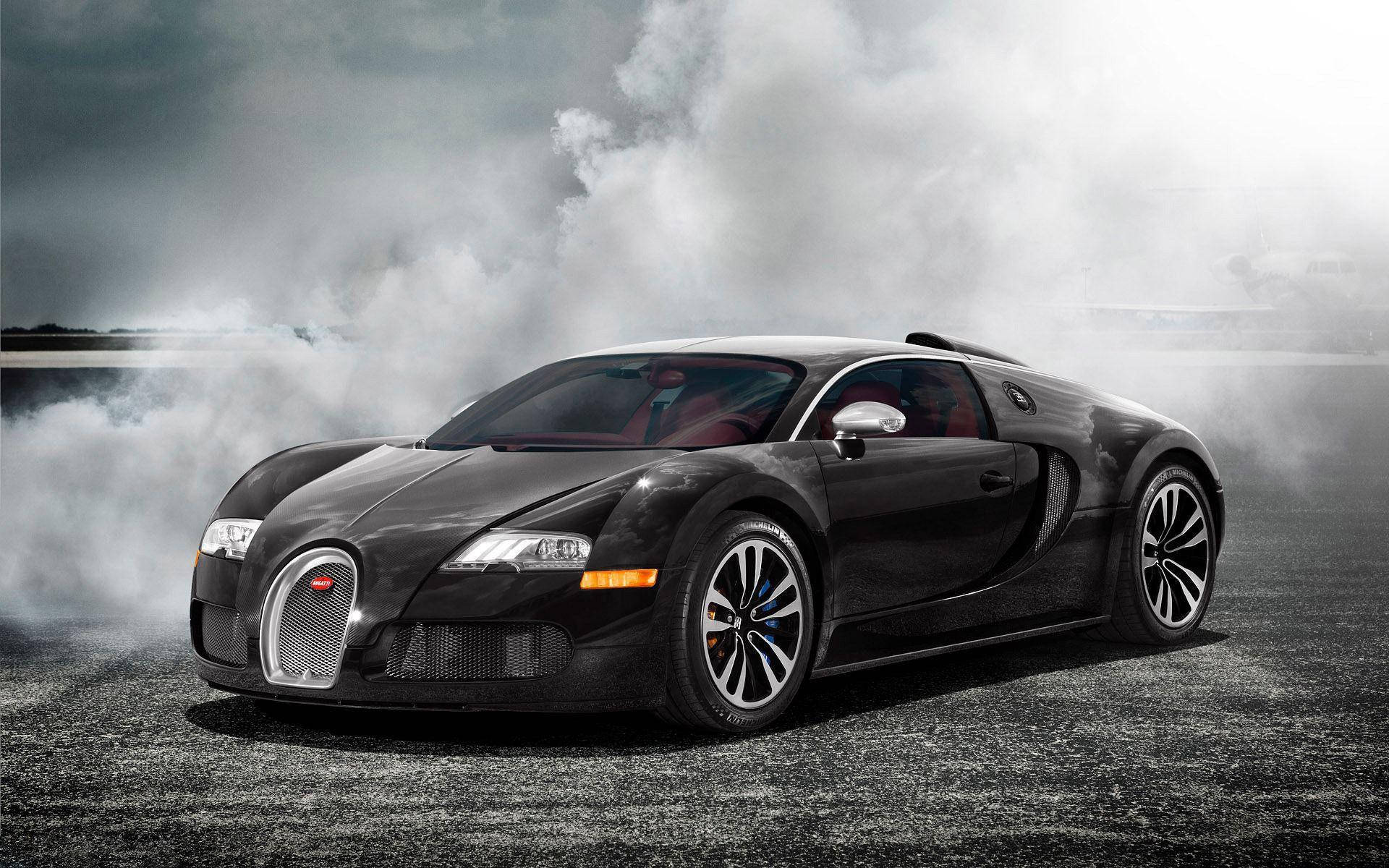 Cool Bugatti Chiron Classic Black Wallpaper