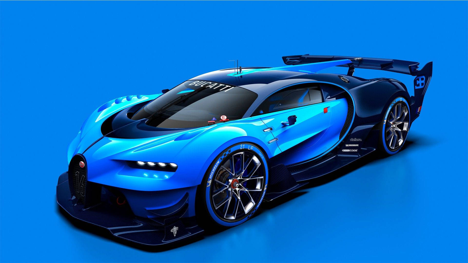 Cool Bugatti Pure Blue Wallpaper