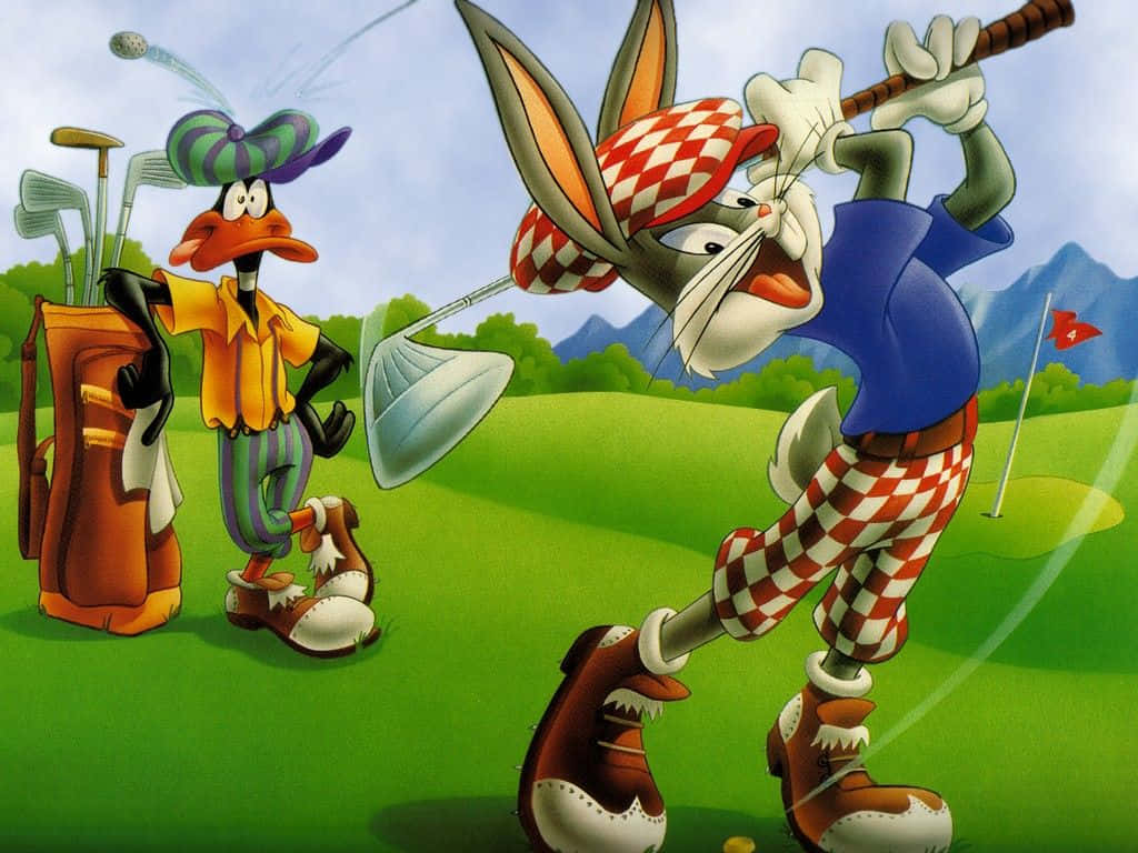 Coolbugs Bunny Som Spelar Golf. Wallpaper