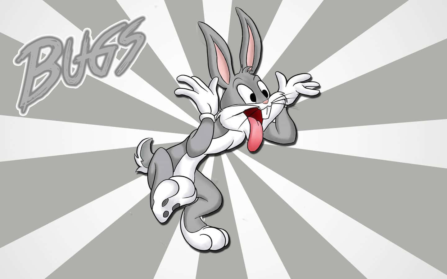 Snyggbugs Bunny Med Tunga Ut. Wallpaper