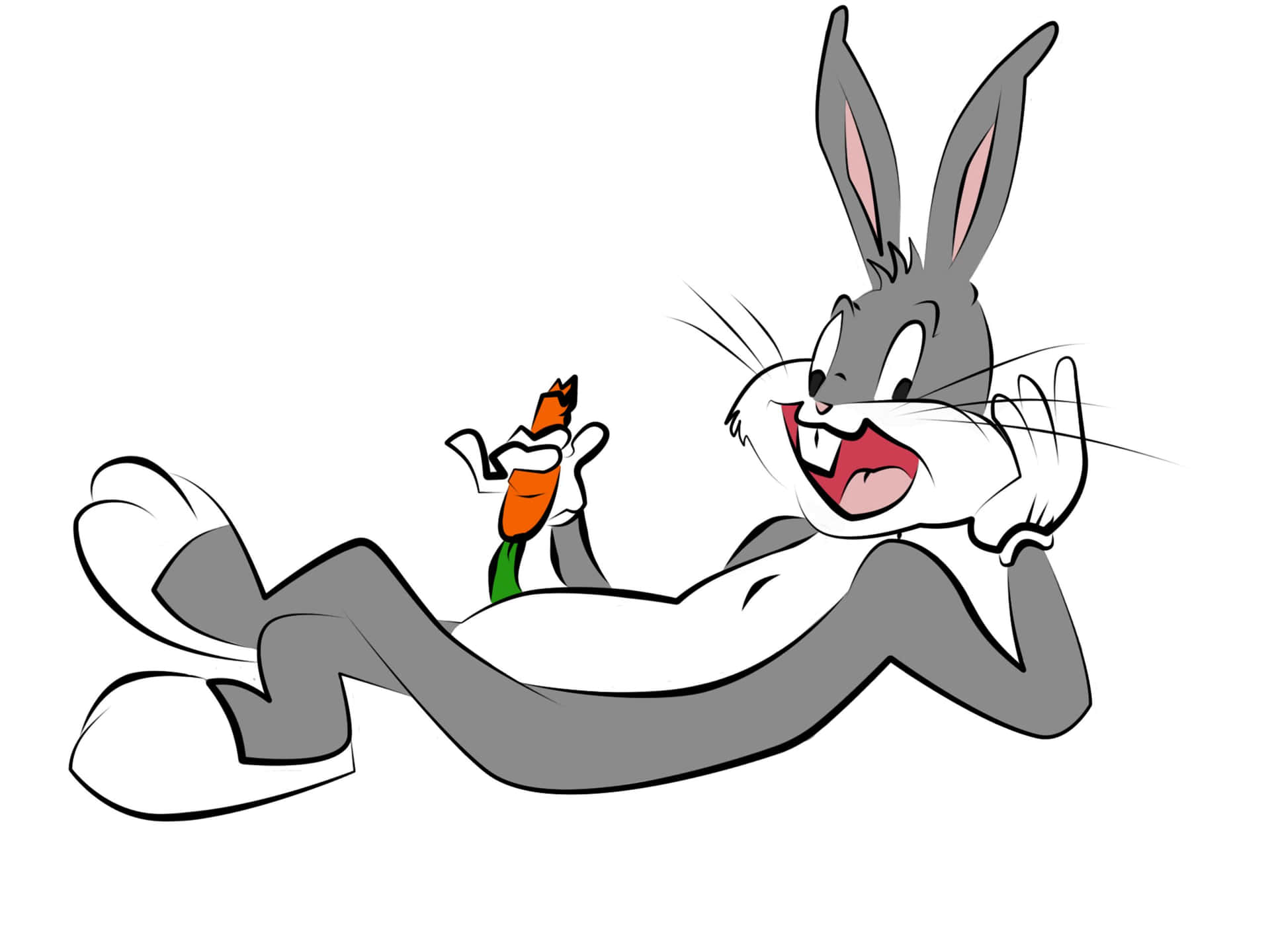 Elgenial Bugs Bunny Sonriendo Con Su Característico Atuendo Fondo de pantalla
