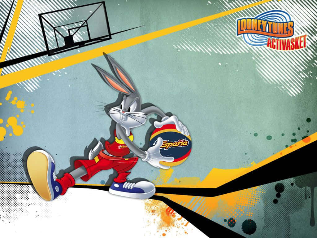 Svalbugs Bunny Spelar Basketboll. Wallpaper