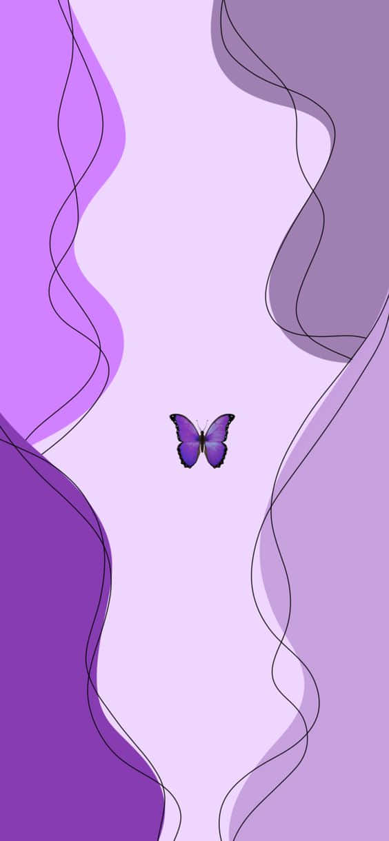 Unahermosa Mariposa Fresca En Una Flor. Fondo de pantalla