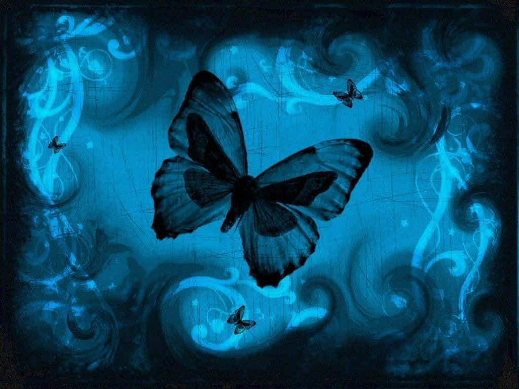 A beautiful butterfly resting on a flower Wallpaper
