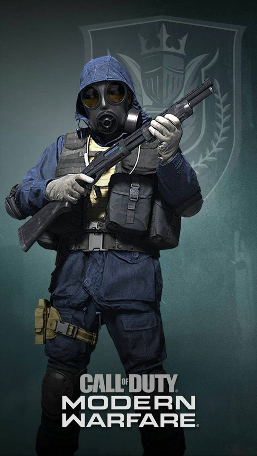 Cool Call Of Duty Modern Warfare Iphone Soldier In Blue Hoodie Wallpaper
