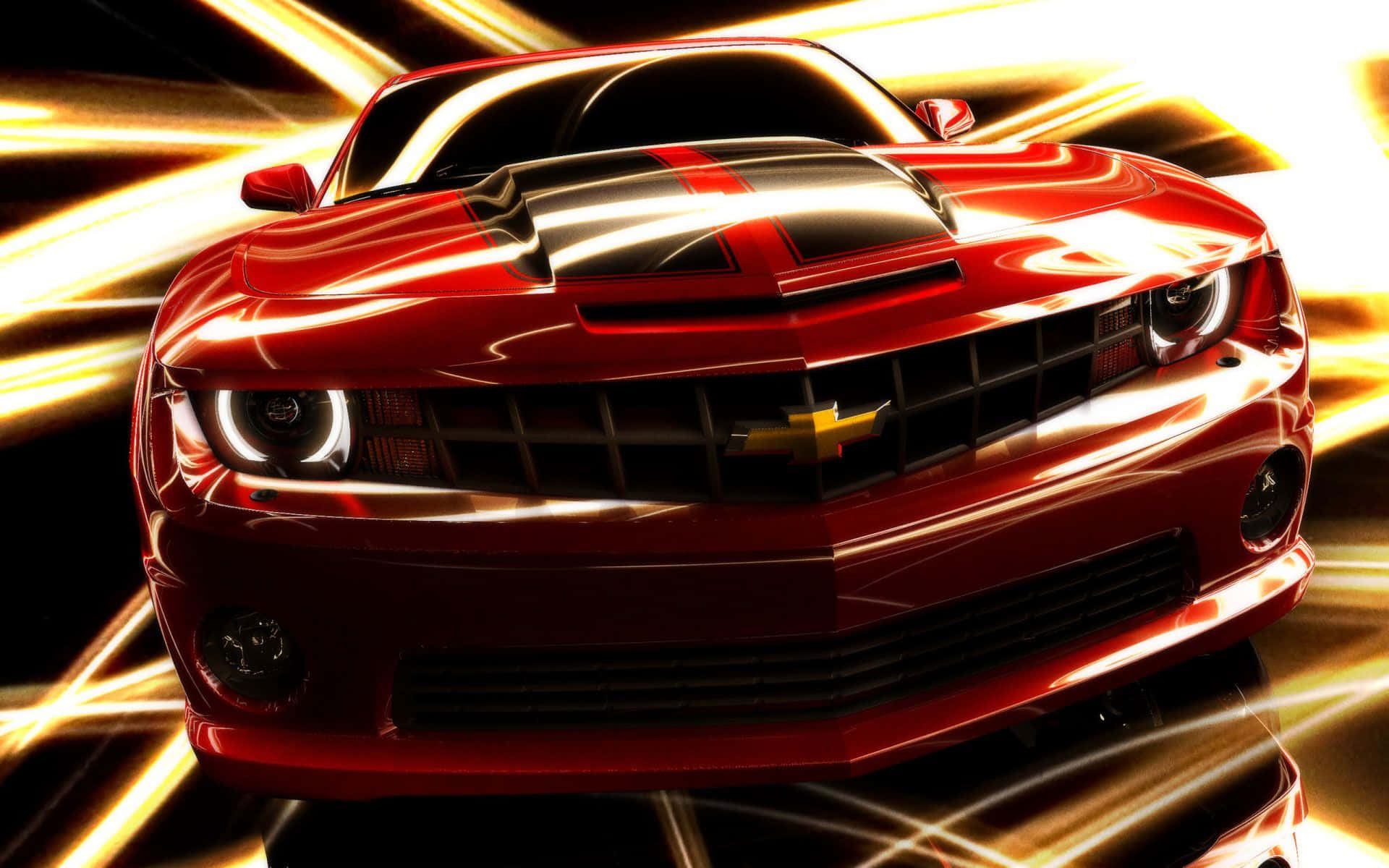 Kølig Camaro Chevrolet Mørk Rød Farve Wallpaper