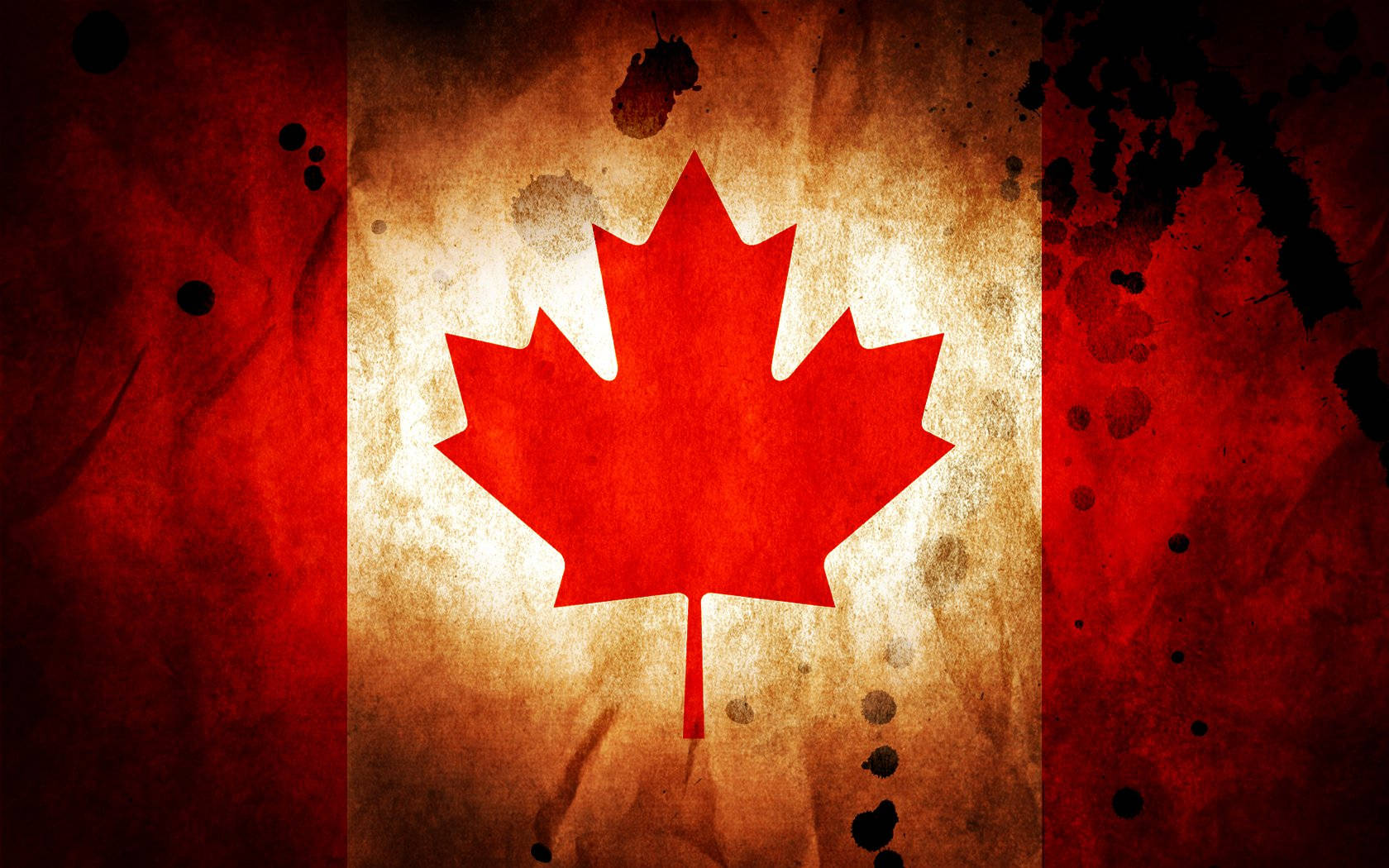 Vibrant Artistic Interpretation of the Canadian Flag Wallpaper