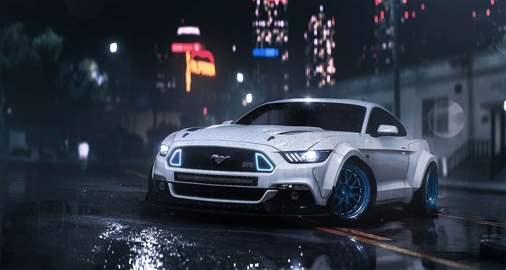 Cool White Mustang Car Picture