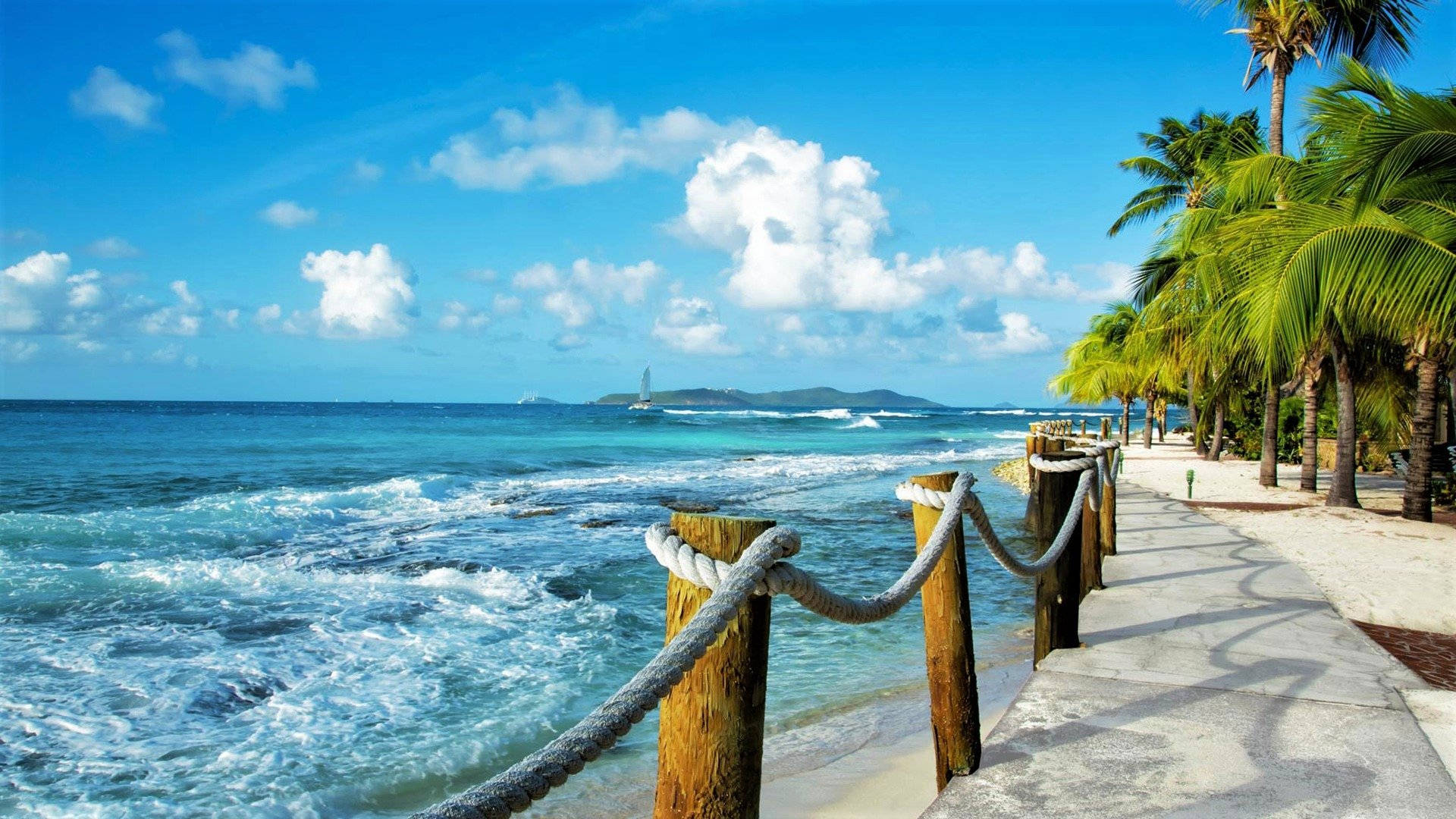 Tranquil Escape – Paradise in the Heart of the Caribbean Wallpaper