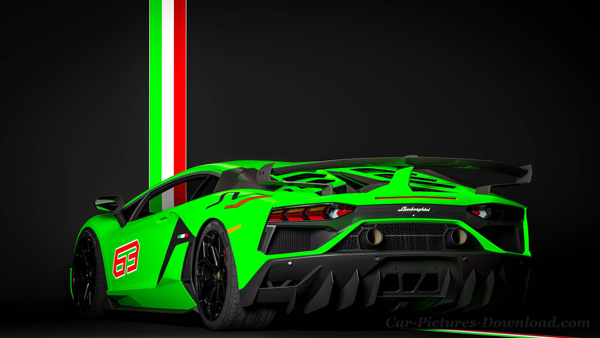 Auto Fantastiche: Auto Lamborghini Da Corsa Verde Mela Sfondo