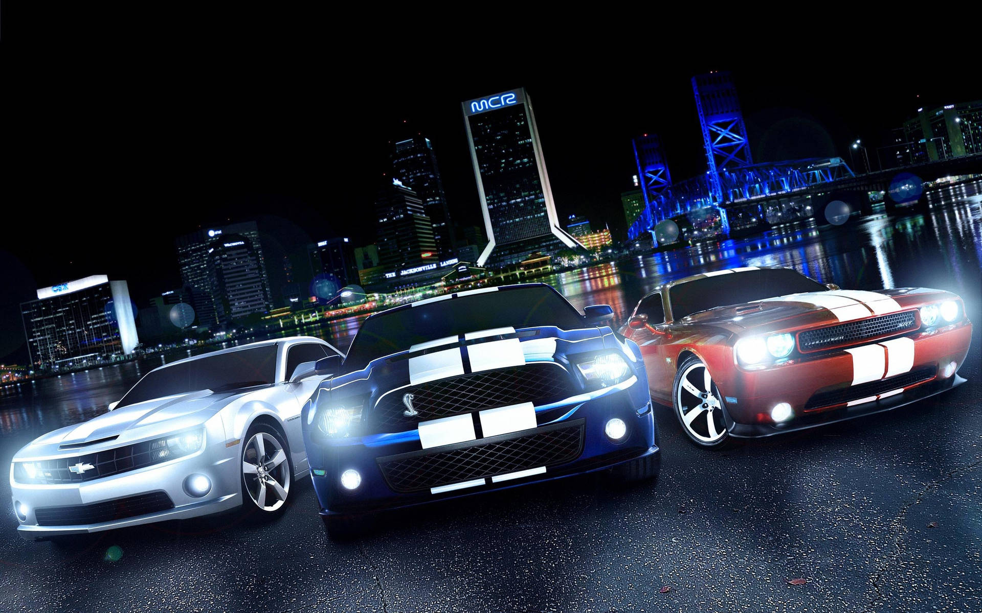Cool Cars In The City Background