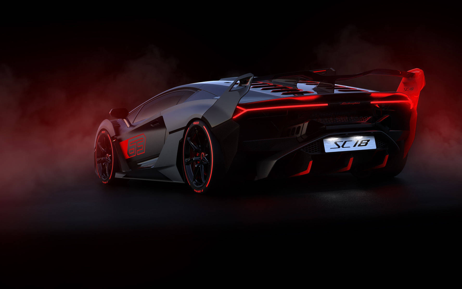 Cochesgeniales: Lamborghini Carro Negro Mate Fondo de pantalla