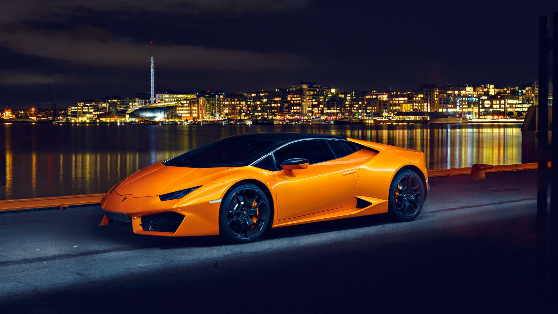 Cool Cars: Orange Lamborghini Car Wallpaper