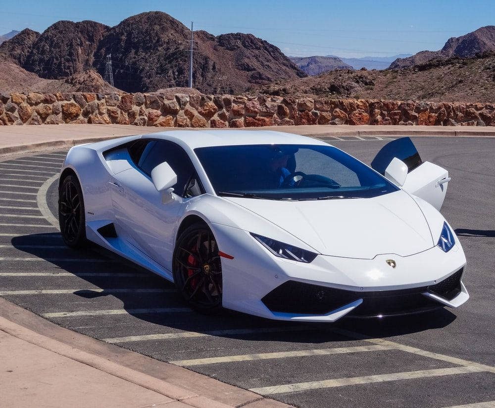 Cool Cars: White Lamborghini Wallpaper
